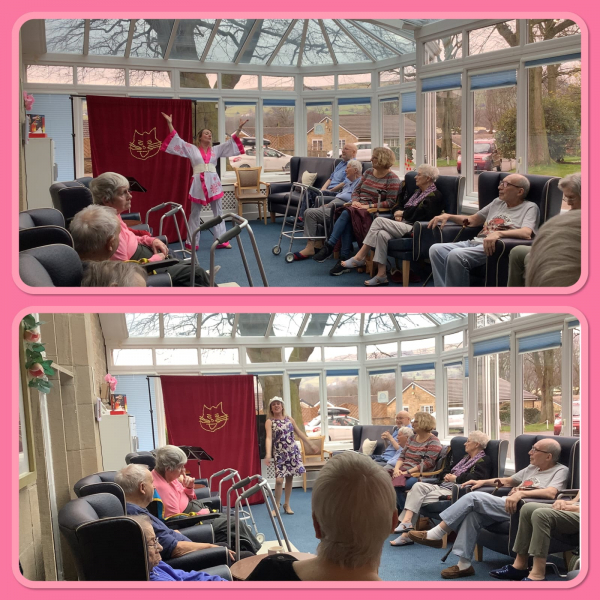 Carole from Cats Pyjamas pays a visit to Beanlands Nursing Home 