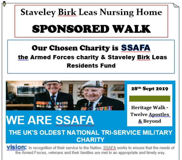 Staveley Birkleas sponsored walk 