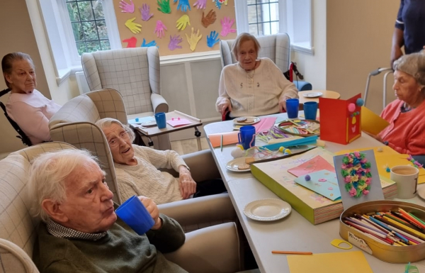 Easter crafts at Brookfield Care Home in Nab Wood 