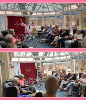 Carole from Cats Pyjamas pays a visit to Beanlands Nursing Home 