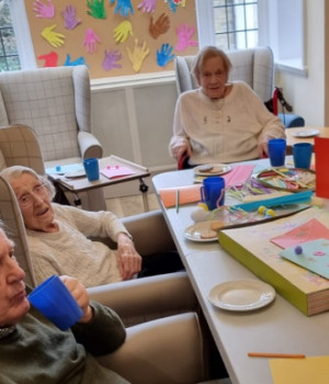 Easter crafts at Brookfield Care Home in Nab Wood 