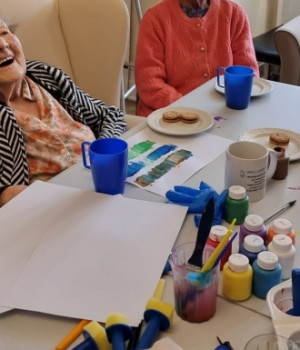 Arts and crafts at Brookfield Care Home 