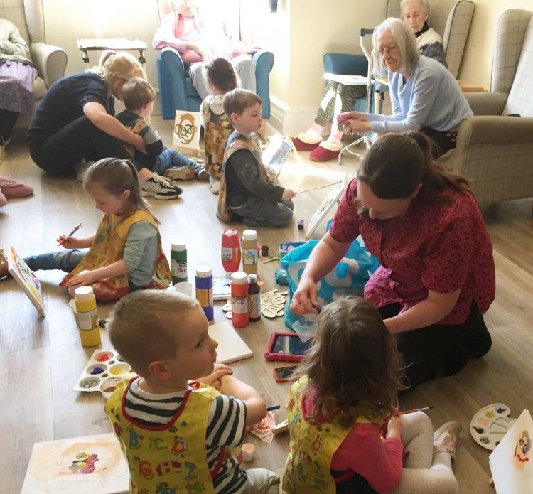 A creative visit from Kiddie-Creche at Brookfield Care Home