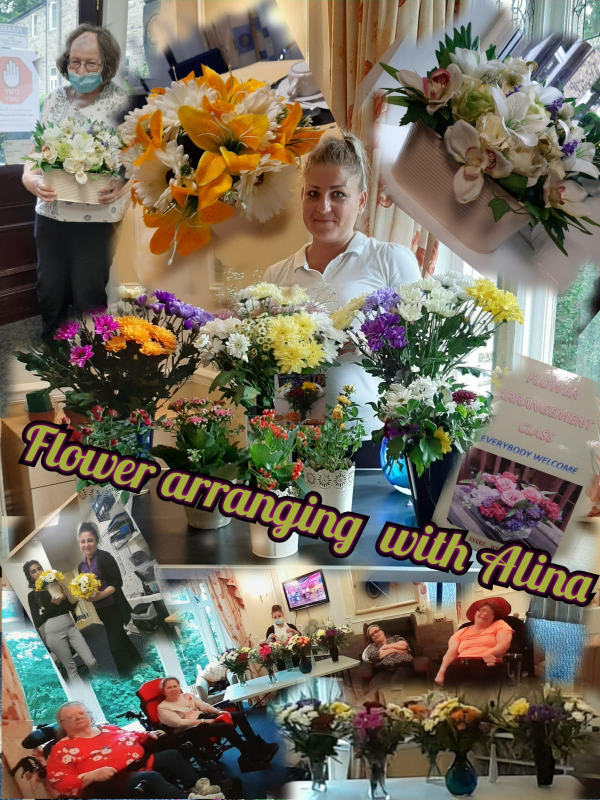 Flower arranging workshop blooms at Staveley Birkleas specialist home