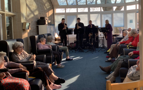 Cocoa's visit to Beanlands Nursing Home is music to our ears 