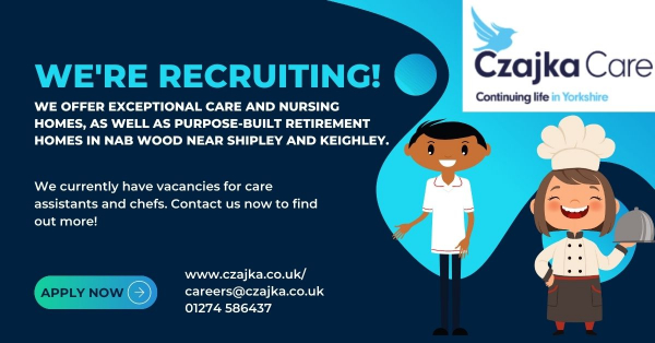 We are hiring - care assistants and chefs!