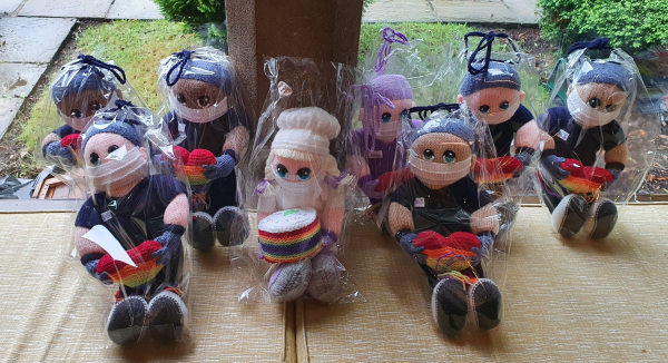 Help raise money for the NHS by buying a knitted health worker doll