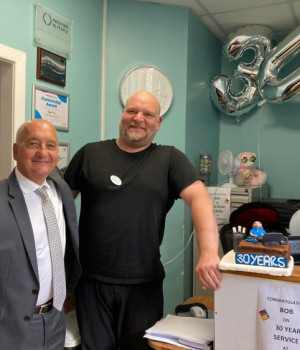 Congratulations to Bob on 30 years of service