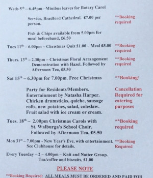Key diary dates at The Clubhouse at Fairmount Park
