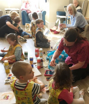 A creative visit from Kiddie-Creche at Brookfield Care Home