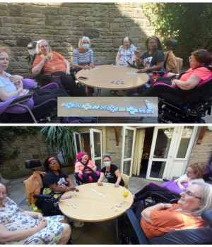 Games afternoon alfresco at our specialist nursing home Staveley Birkleas 