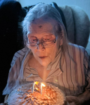 Big birthday for Audrey at Brookfield Care Home 