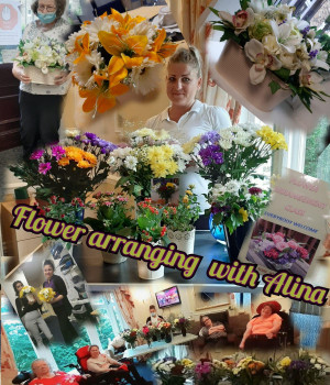 Flower arranging workshop blooms at Staveley Birkleas specialist home 